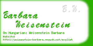 barbara weisenstein business card